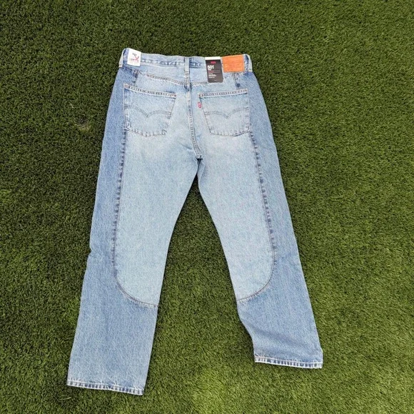 Levi's 501 90s Western Chaps  JeansLight Wash Straight Leg 31x30 New With Tag - Picture 5 of 9